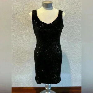 Black sequin party dress, size small